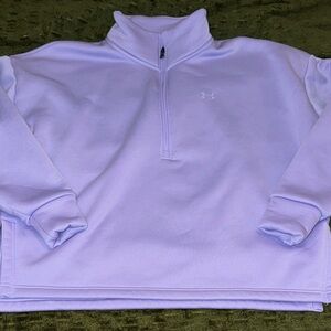 NWOT Under Armour Light Lavender Quarter-Zip Pullover XL